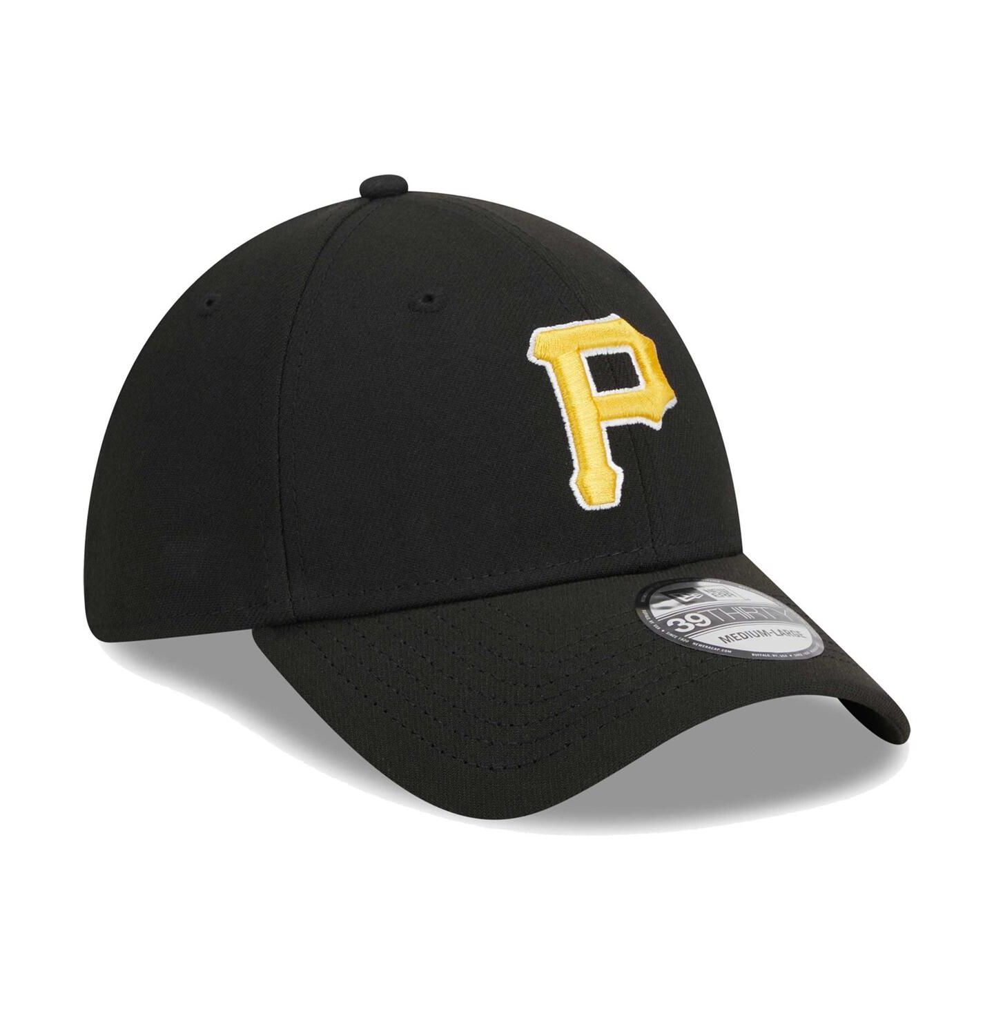 Мужская кепка New Era Black Pittsburgh Pirates Logo 39THIRTY Flex Hat — фото 4