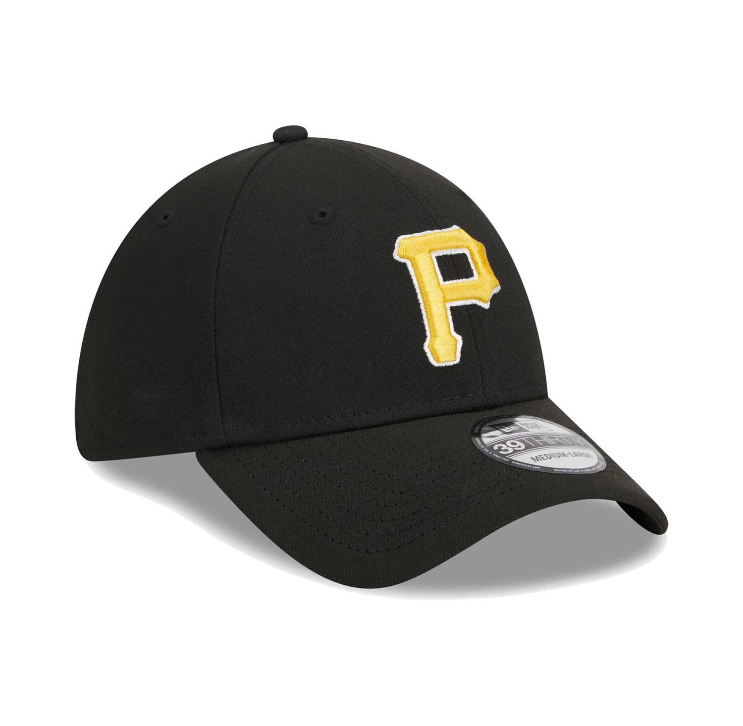 Men's Black Pittsburgh Pirates Logo 39THIRTY Flex Hat