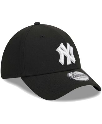 Men's Black New York Yankees Logo 39THIRTY Flex Hat