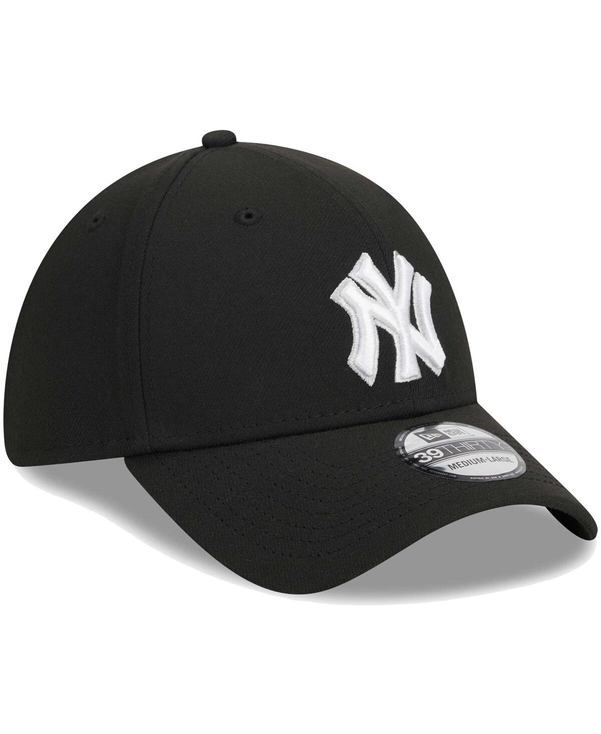 Men's New EraNew York Yankees Logo 39THIRTY Flex Hat - Black
