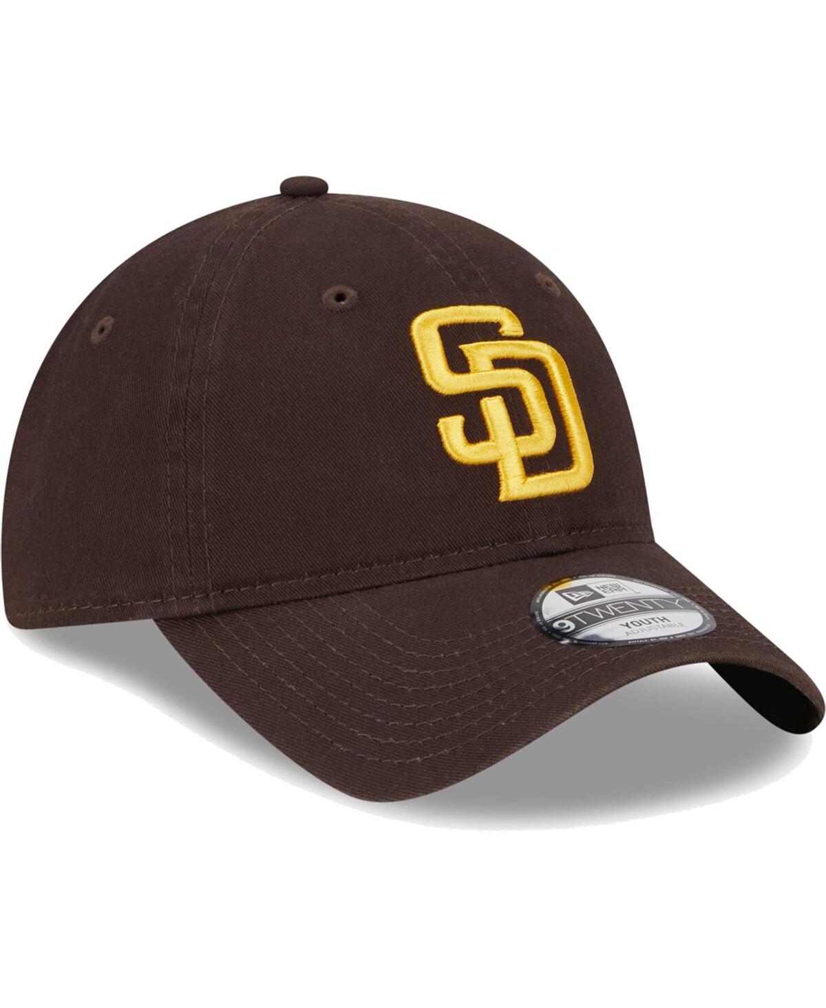 New Era Little Boys And Girls  Brown San Diego Padres Team 9twenty Adjustable Hat In Brown