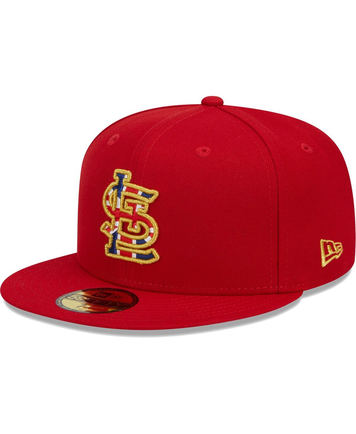 Shop New Era Men's  Red St. Louis Cardinals 2023 Mlb World Tour: London Series Flag Fill 59fifty Fitted Ha