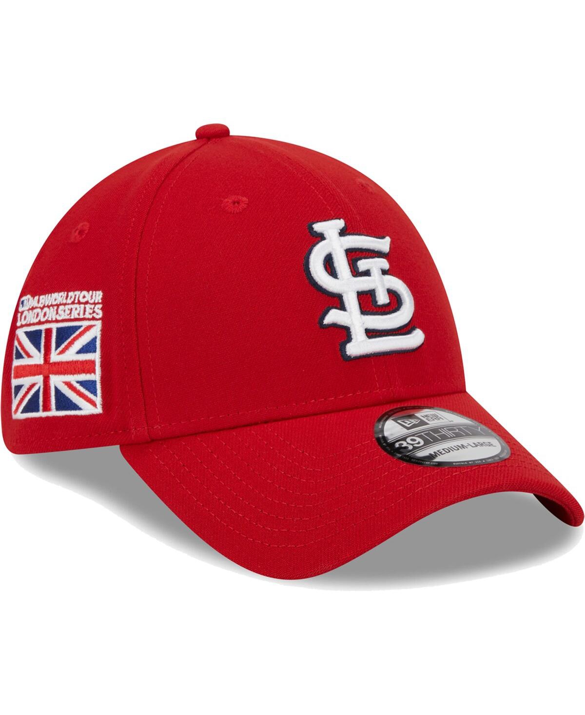 Men's New EraSt. Louis Cardinals 2023 Mlb World Tour: London Series Flag 39THIRTY Flex Hat - Red