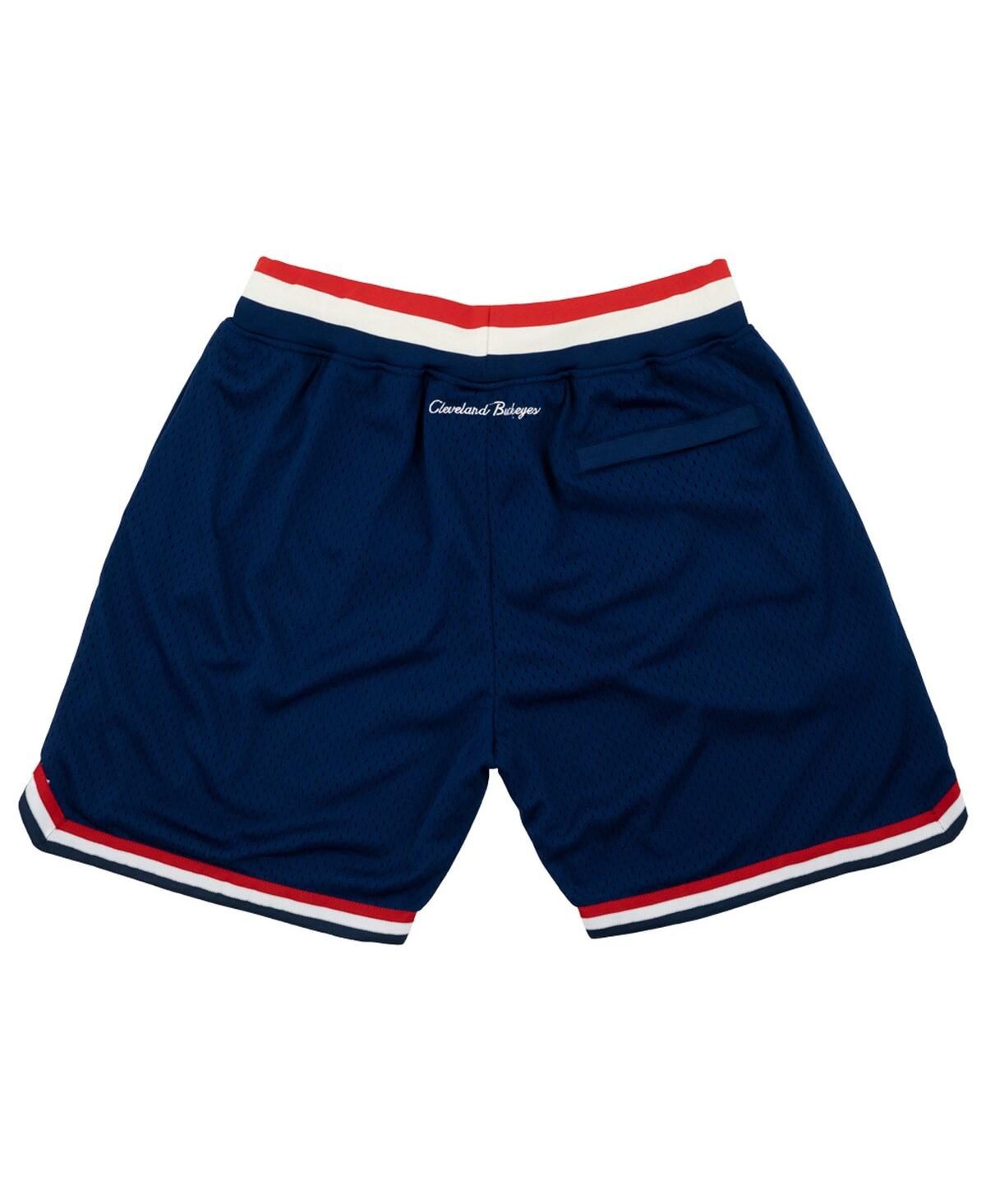 Shop Rings & Crwns Men's  Navy Cleveland Buckeyes Replica Mesh Shorts