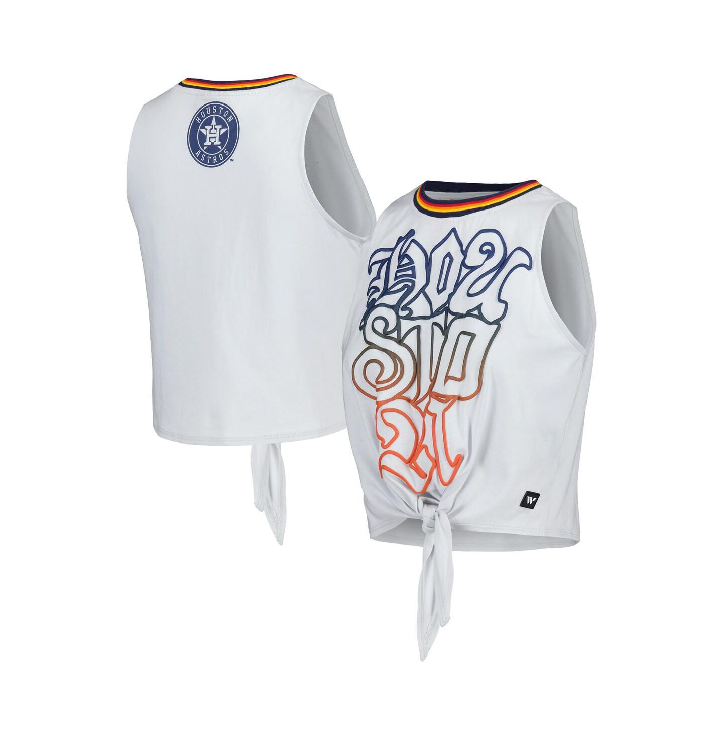 Женский топ The Wild Collective Gray Houston Astros Twisted Tie Front — фото 2