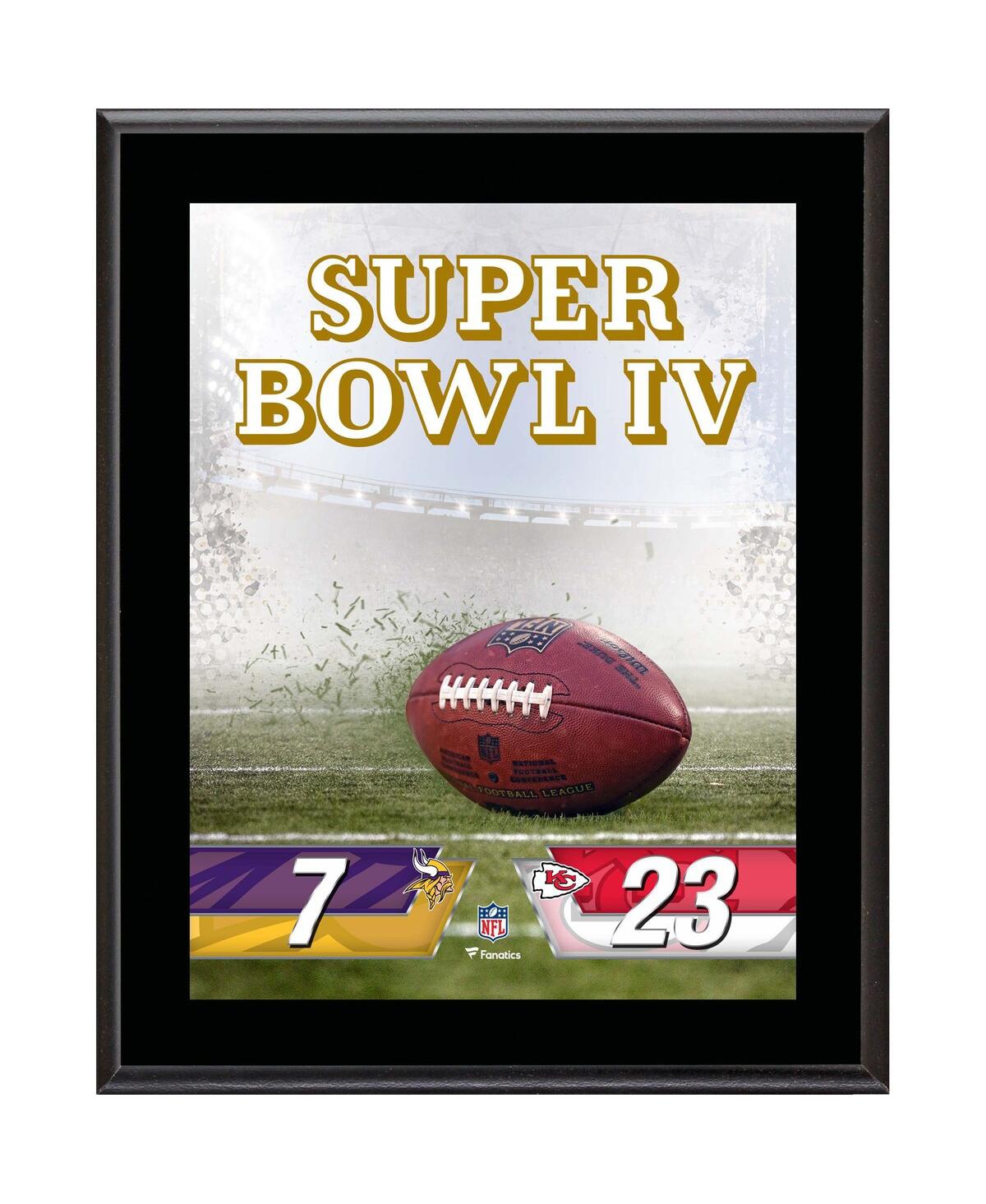 Fanatics Authentic Kansas City Chiefs Vs. Minnesota Vikings Super Bowl Iv 10.5" X 13" Sublimated Plaque In Multi