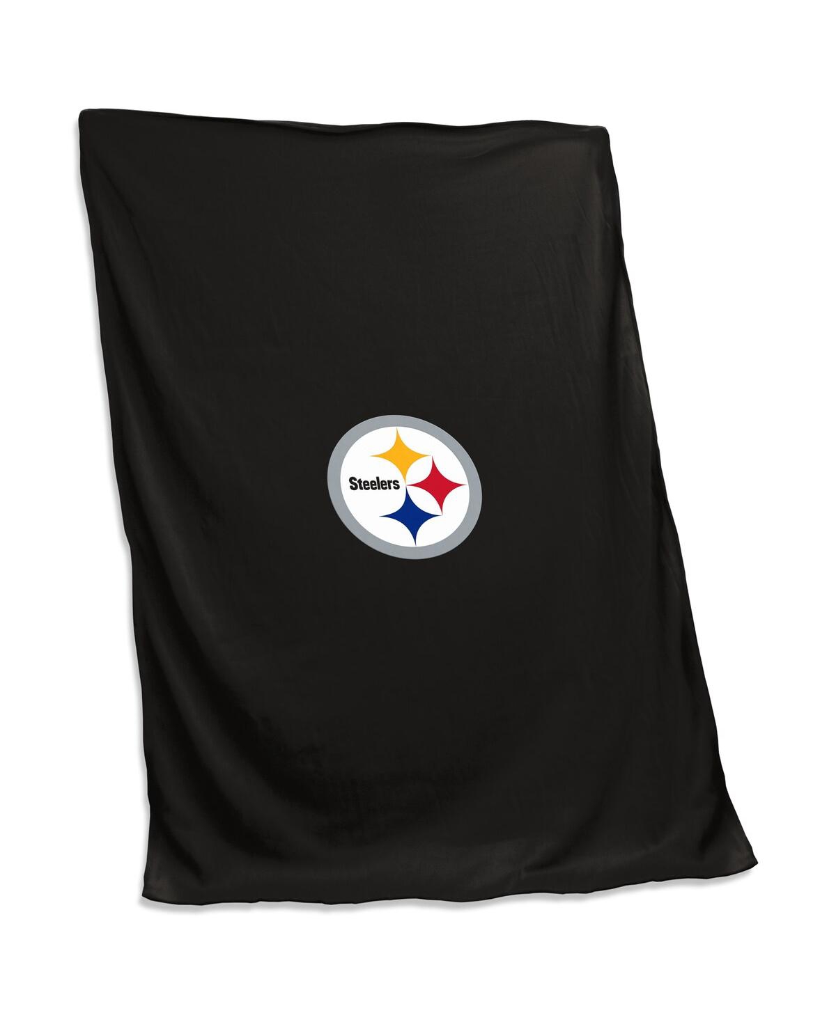 Logo Brands Pittsburgh Steelers 54'' X 84'' Sweatshirt Blanket In Black