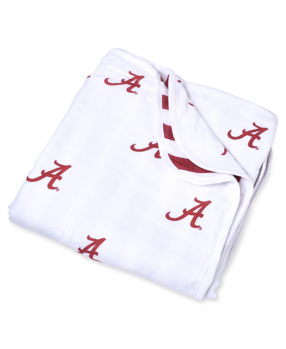 Three Little Anchors Infant Boys And Girls  Alabama Crimson Tide 47" X 47" Muslin 4-layer Blanket In White