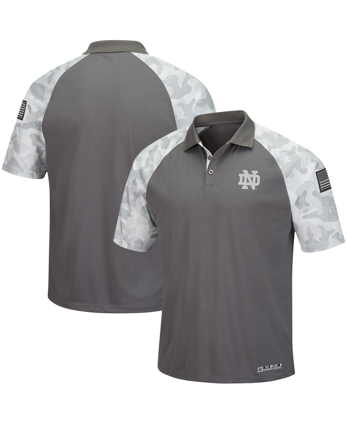 Colosseum Men's  Gray, Camo Notre Dame Fighting Irish Oht Military-inspired Appreciation Raglan Zoomi In Gray,camo