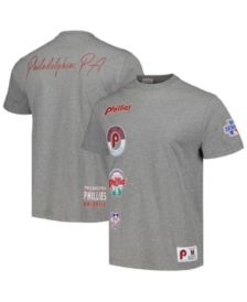 Philadelphia Phillies Majestic Threads Women's 2022 World Series 3/4 Length  Raglan Sleeve T-Shirt - Red