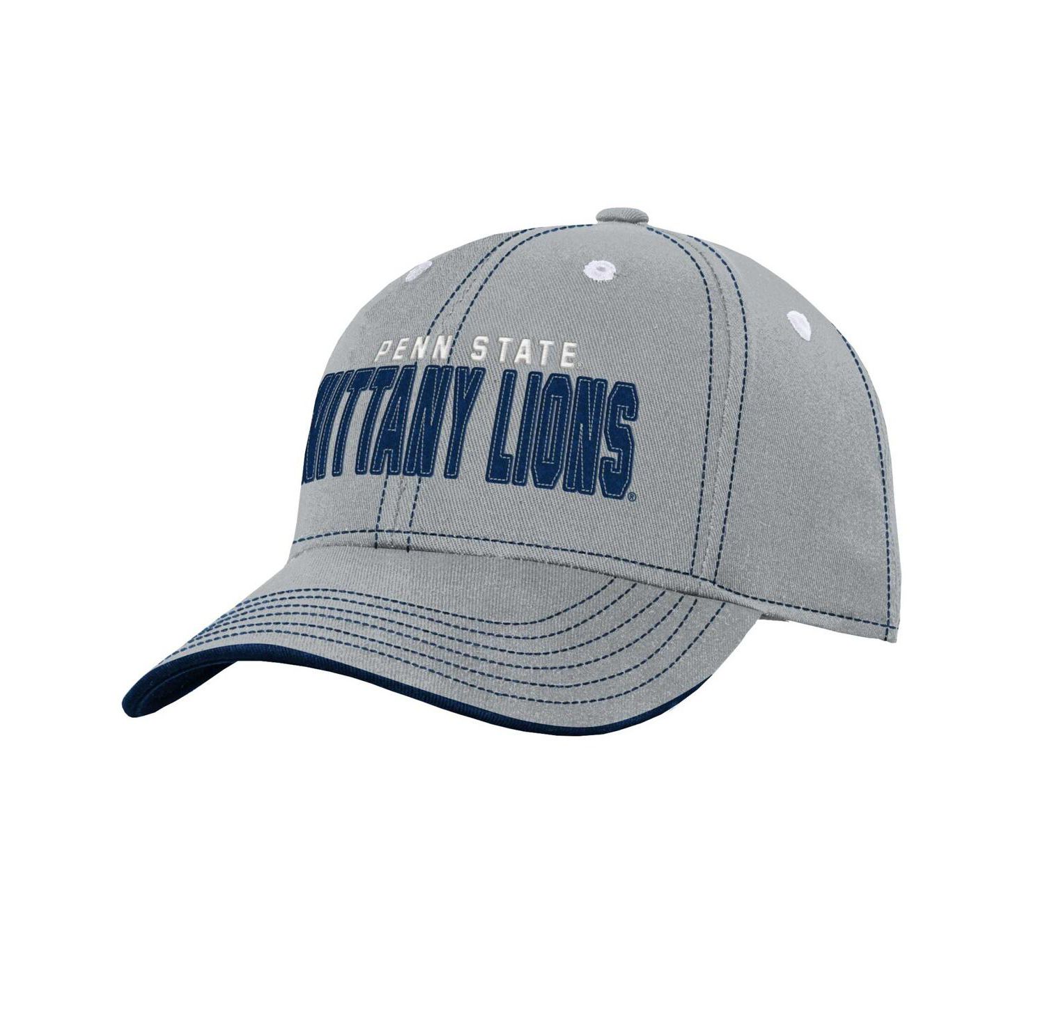 Youth Boys and Girls Gray Penn State Nittany Lions Old School Slouch Adjustable Hat