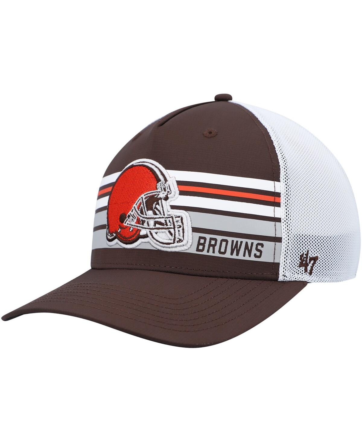 47 Brand Men's ' Brown Cleveland Browns Altitude Ii Mvp Trucker Snapback Hat