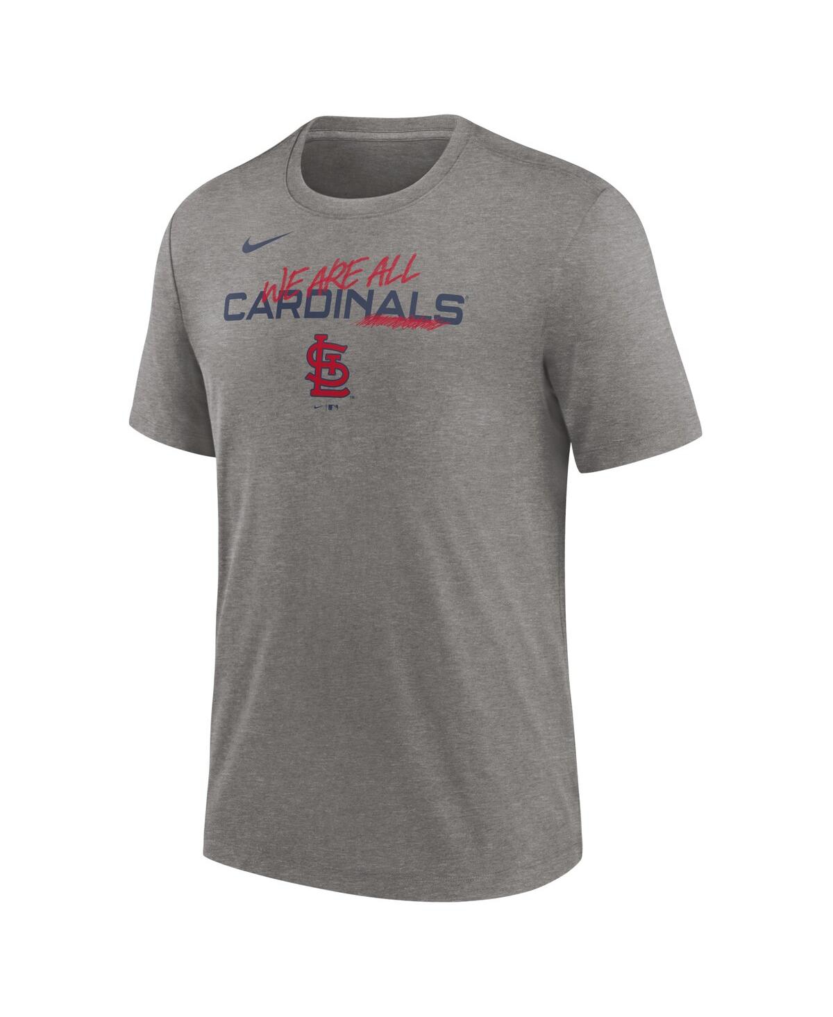 Men's NikeSt. Louis Cardinals We Are All Tri-Blend T-shirt - Heather Charcoal