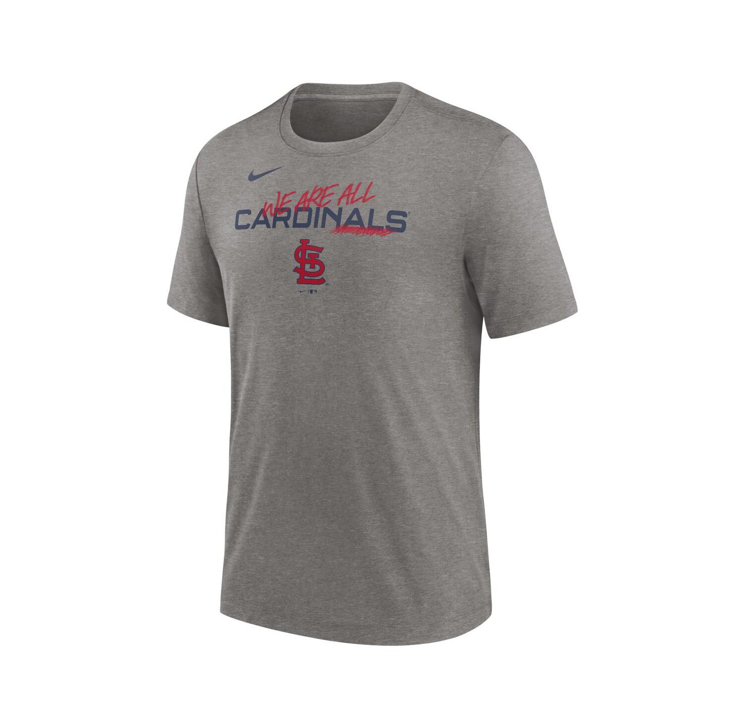 Men's Heather Charcoal St. Louis Cardinals We Are All Tri-Blend T-shirt