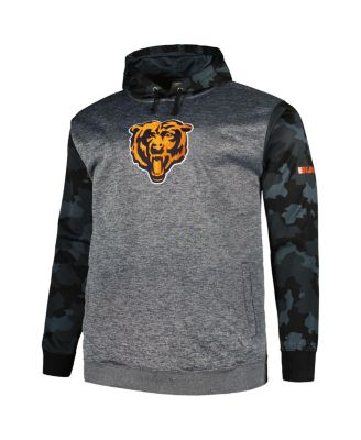 Fanatics Men's Heather Charcoal Chicago Bears Big and Tall Camo Pullover Hoodie