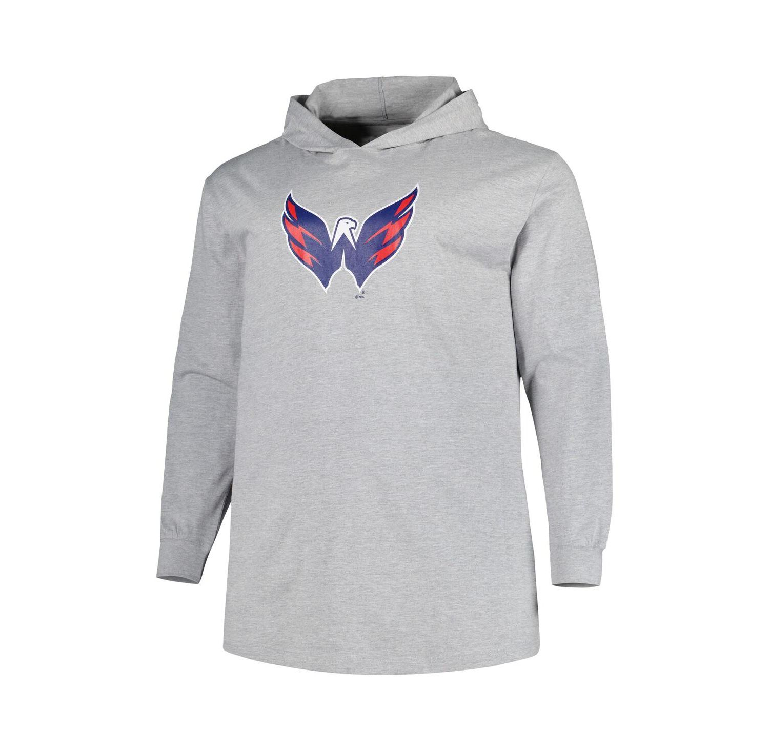 Men's Heather Gray Washington Capitals Big and Tall Pullover Hoodie