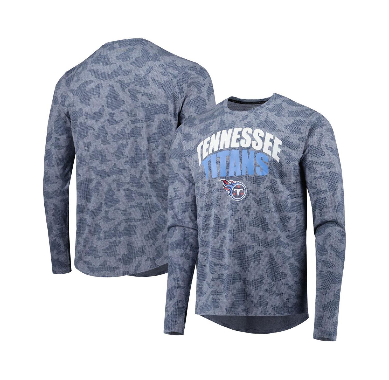 Men's Navy Tennessee Titans Performance Camo Long Sleeve T-shirt