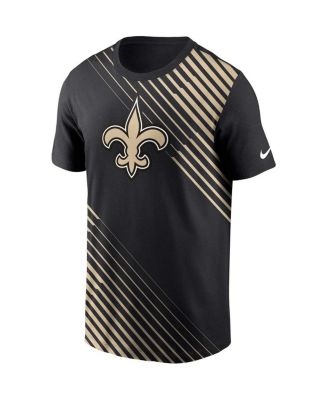 Men's Black New Orleans Saints Yard Line Fashion Asbury T-shirt