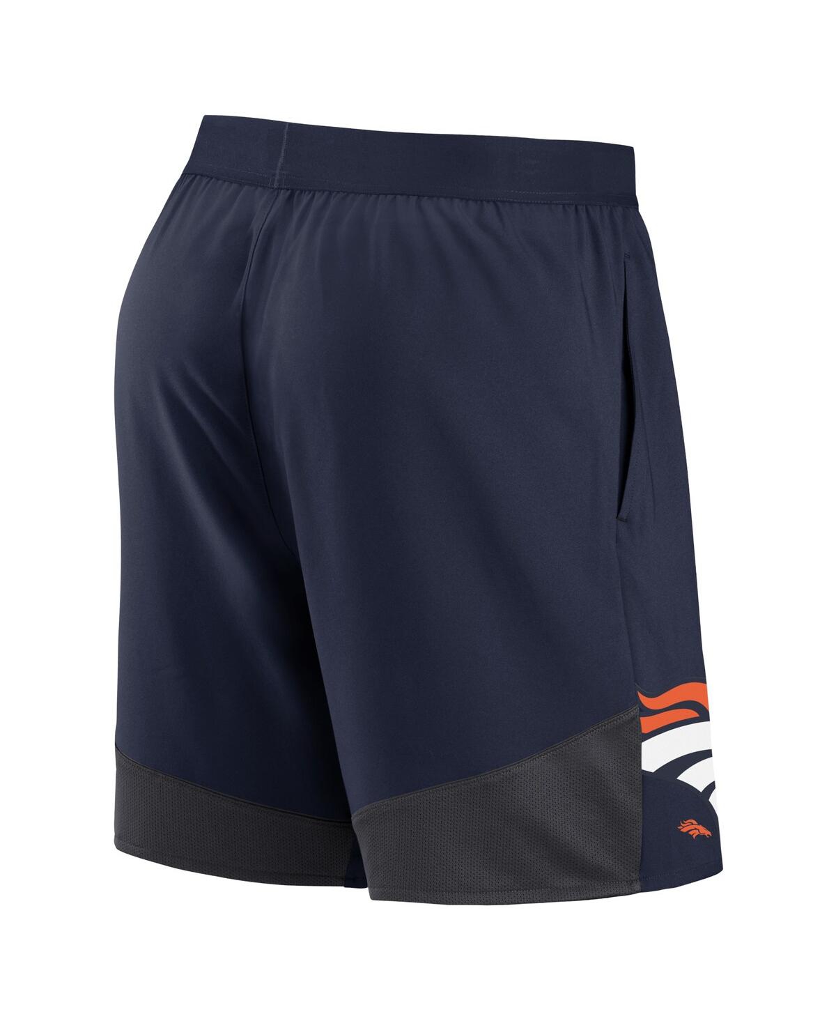 Shop Nike Men's  Navy Denver Broncos Stretch Performance Shorts