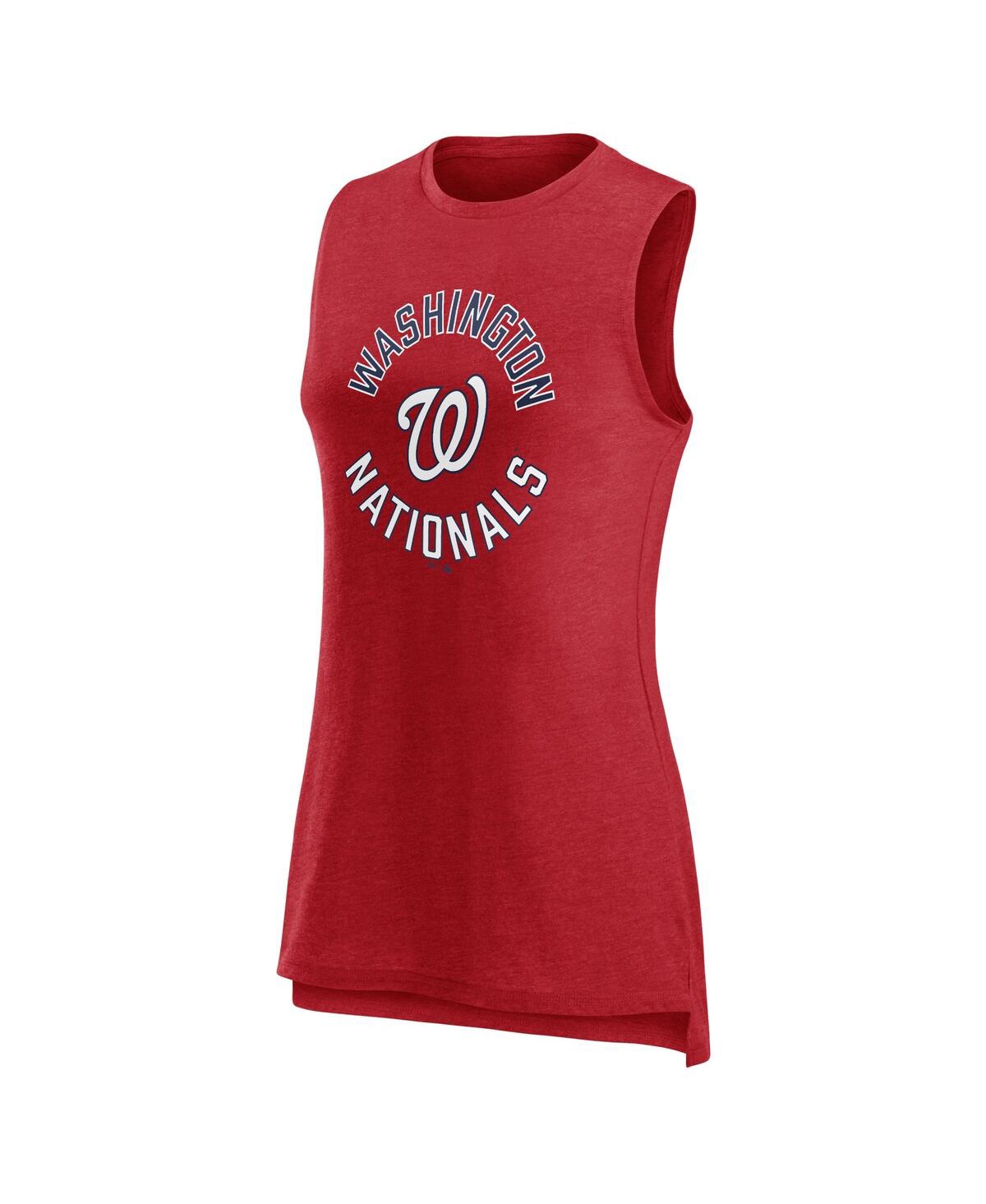 Fanatics Women's  Heather Red Washington Nationals What Goes Around Tank Top In Heather Red