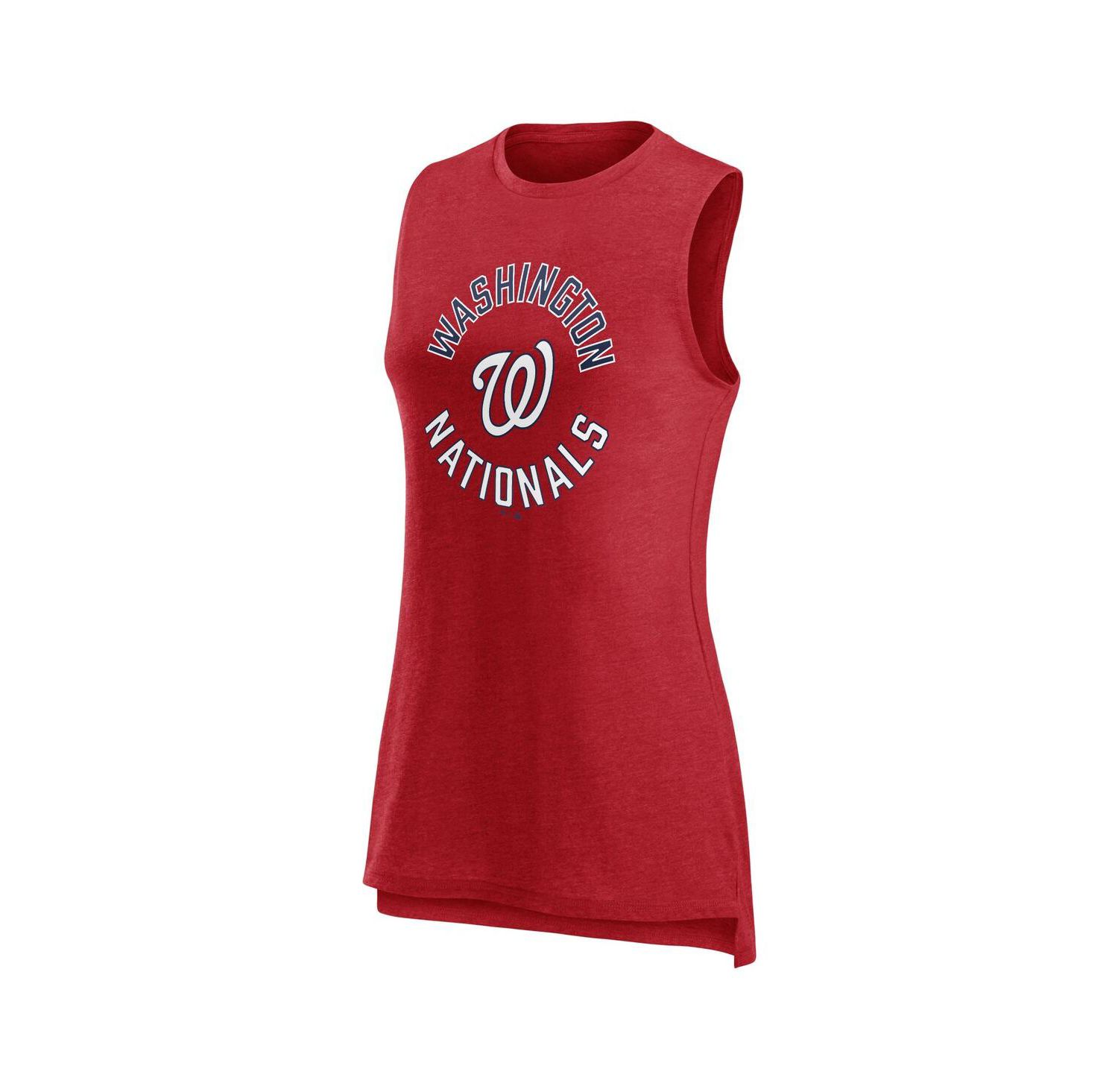 Women's Heather Red Washington Nationals What Goes Around Tank Top
