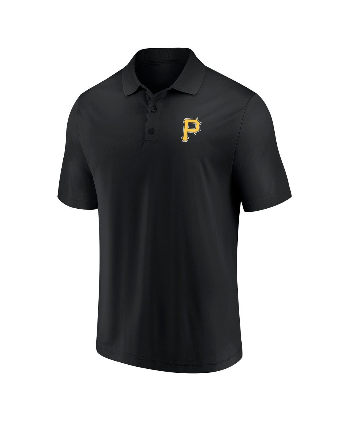 Shop Fanatics Men's  Black, Gold Pittsburgh Pirates Dueling Logos Polo Shirt Combo Set In Black,gold