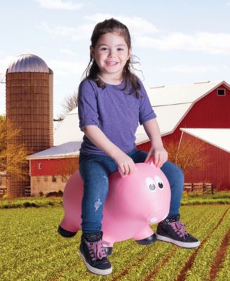 Farm Hoppers Pig Ride-On Toddler Inflatable Bounce Toy