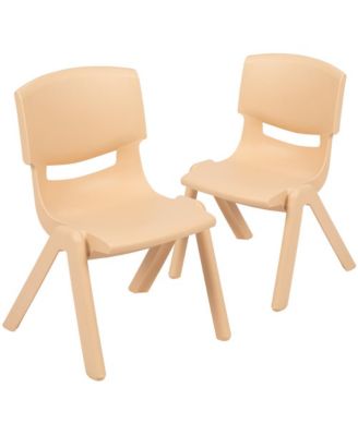 2 Pack Plastic Stackable School Chair With 10.5"H Seat, Preschool Chair