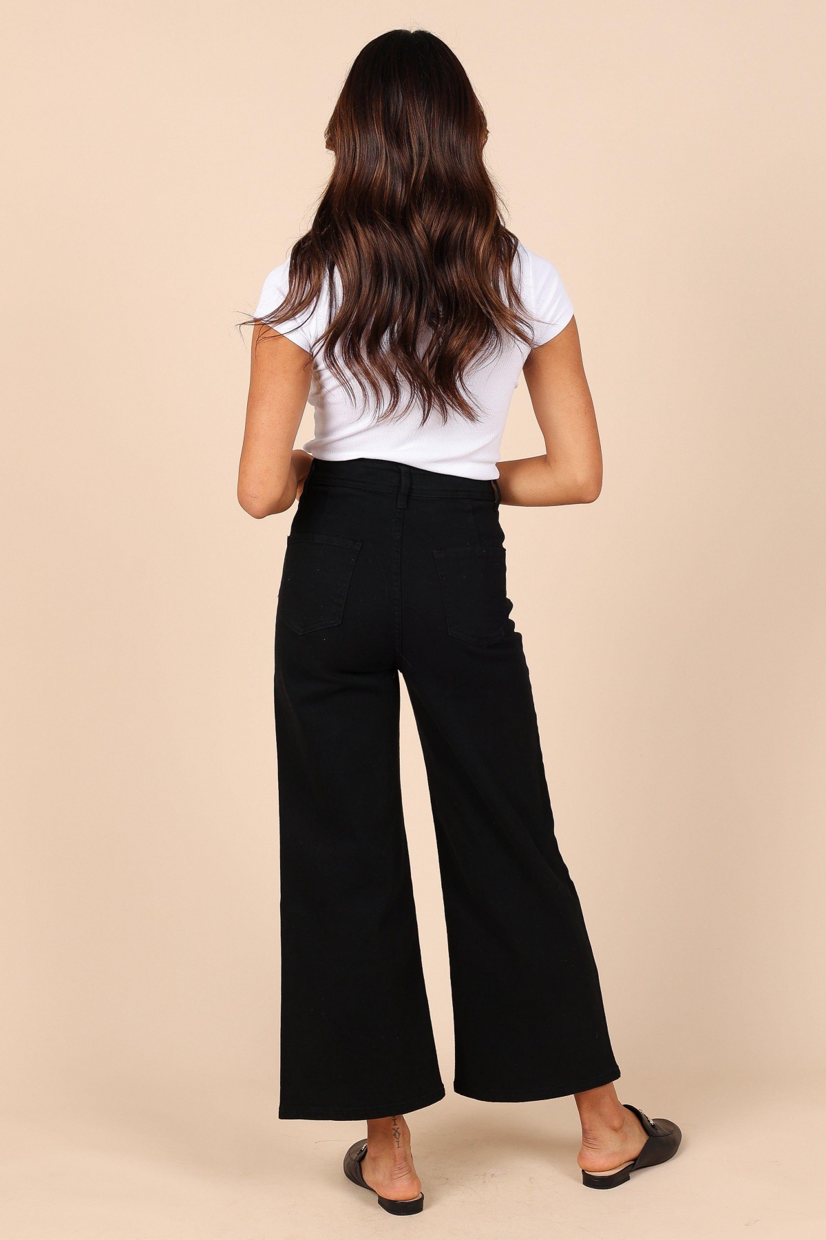 Petal and Pup Women's Georgette High Waisted Straight Leg Pants
