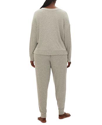 GAP GapBody Women's 2-Pc. Notched-Collar Long-Sleeve Pajamas Set - Macy's