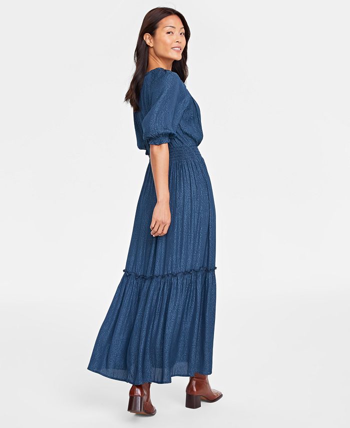 On 34th Women's Elbow-Sleeve Tiered Maxi Dress, Created for Macy's - Macy's