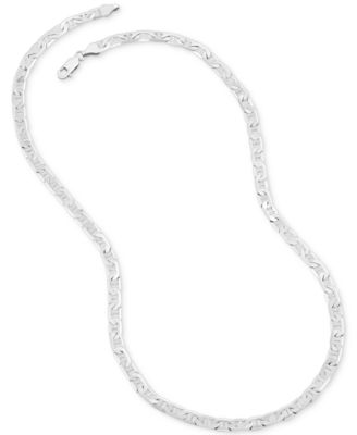 Polished Mariner Link 22" Chain Necklace in 18k Gold-Plated Sterling Silver &&nbsp;Sterling Silver 