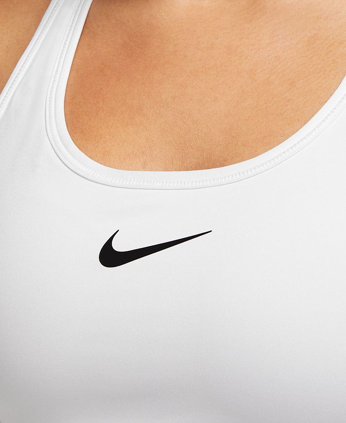 Nike L79449 Womens White Dri-FIT Racerback Medium Impact Sports Bra Size  Small