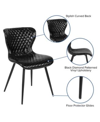 Contemporary Diamond Patterned Accent Dining Chair
