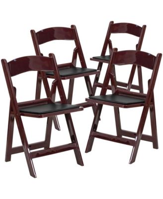 Set Of 4 Plastic Weight Capacity Indoor/Outdoor Resin Folding Chairs