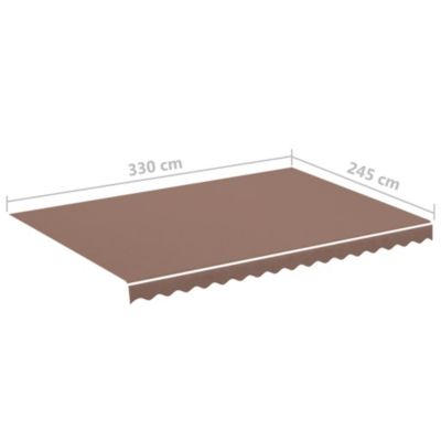 Replacement Awning Fabric Brown 100% Polyester with PU coating