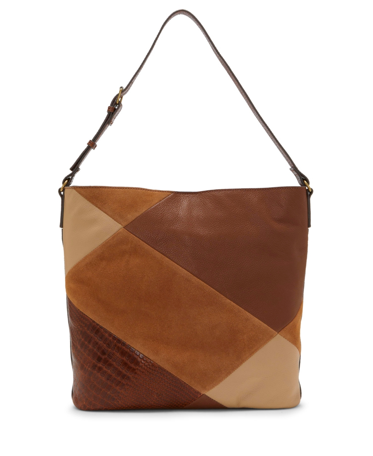 Women's Kora Leather Patch Shoulder Handbag - Patch