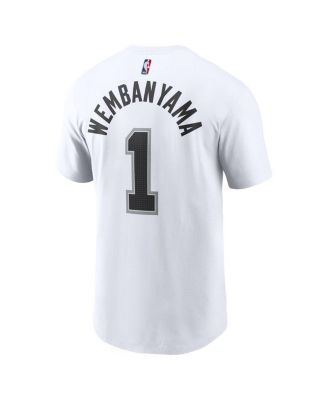 Men's Victor Wembanyama White San Antonio Spurs 2023 NBA Draft First Round Pick Name and Number T-shirt