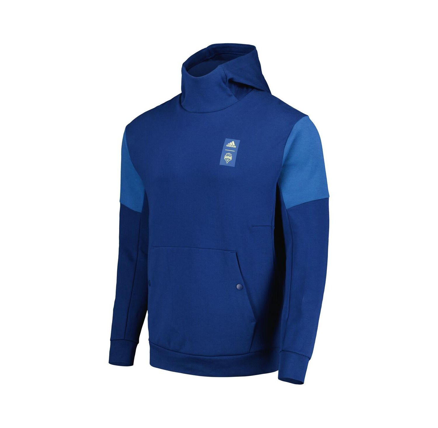 Men's Blue Seattle Sounders FC 2023 Player Travel Pullover Hoodie
