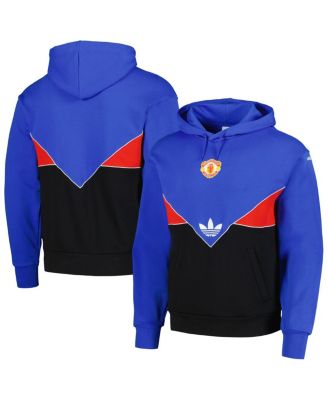 adidas Men's Blue, Black Manchester United OG Pullover Hoodie - Macy's
