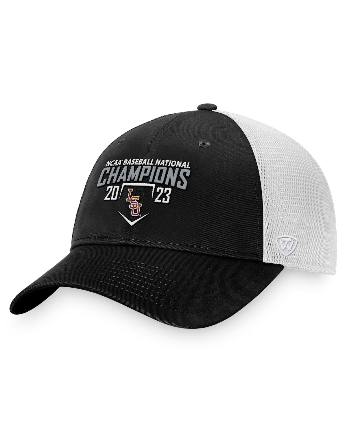 Men's and Women's Top of the World Black, White Lsu Tigers 2023 Ncaa Men's Baseball College World Series Champions Trucker Adjustable Hat - Black, Whi
