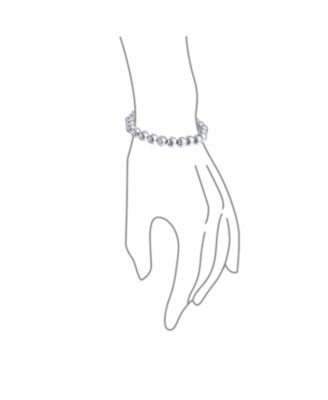 Stackable Sterling Silver Bead Ball Stretch Bracelet