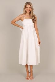 Macys white dresses long deals