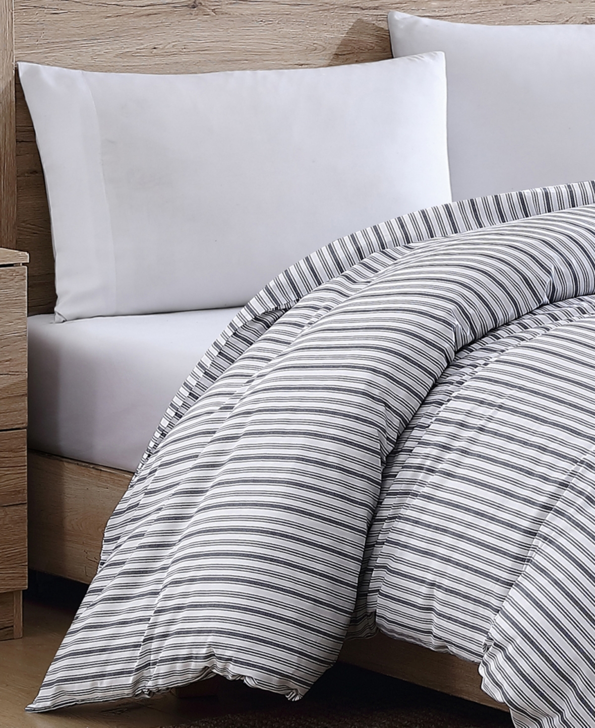 Nautica Coleridge Stripe Cotton Reversible Duvet Cover