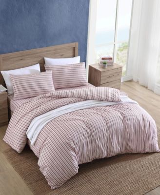 Coleridge Stripe Cotton Reversible Duvet Cover, Twin