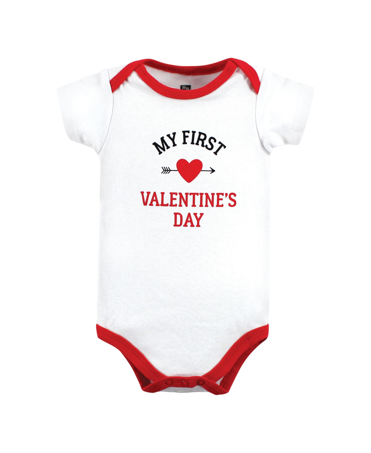 Hudson Baby Baby Boys Cotton Bodysuits First Valentine Easter, 3-Pack