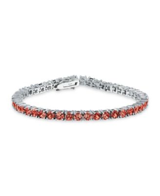 12 CTW 4 Prong Basket Set Solitaire Round Cubic Zirconia CZ Tennis Bracelet Prom 7.5 Inch