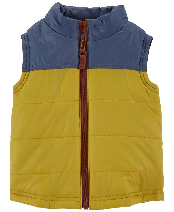 Carter's Baby Boys Zip Up Colorblock Puffer Vest Macy's