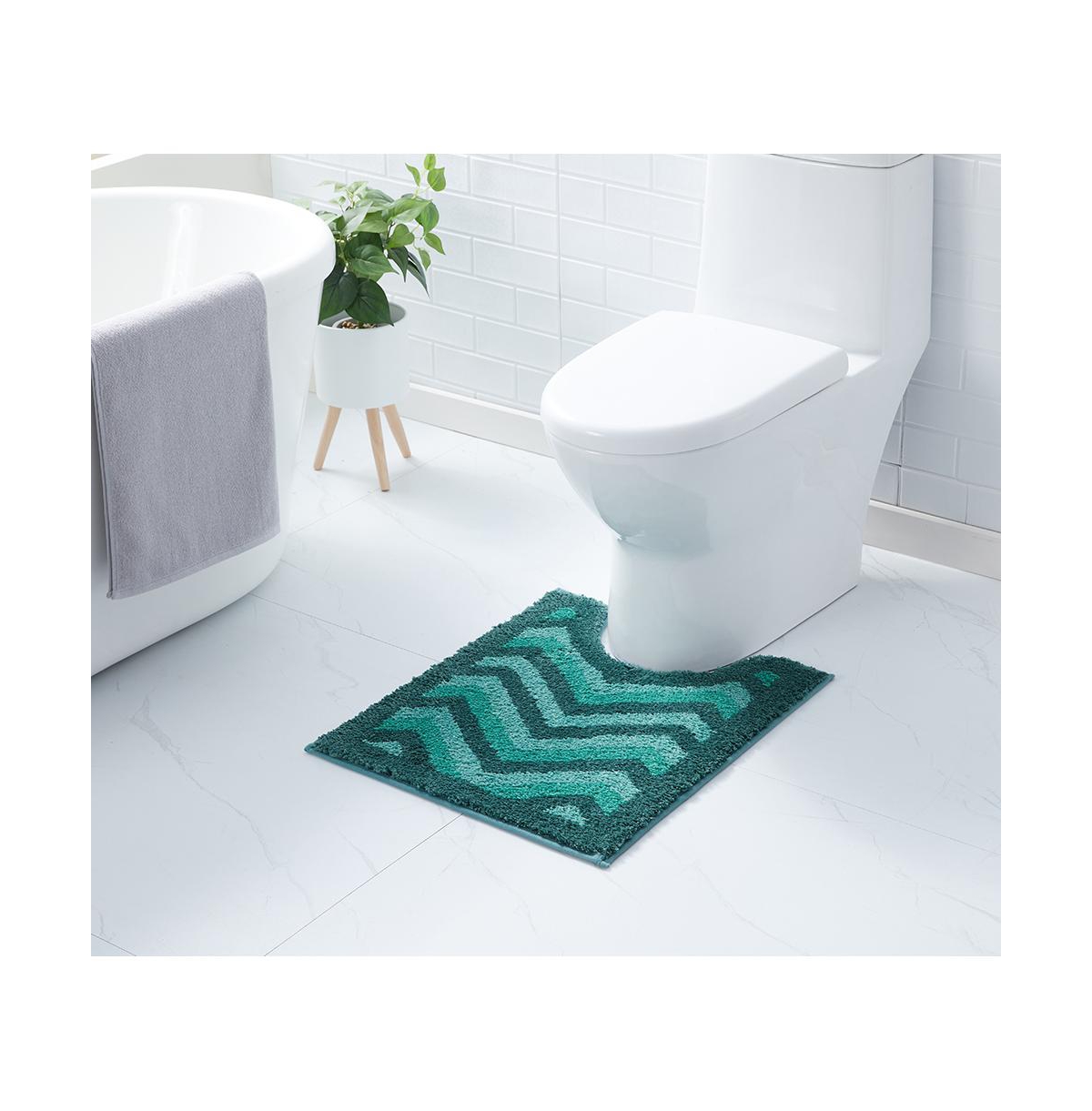 Ultra Soft Non Slip Shaggy Bath Rug - Chevron Design - Counter 20