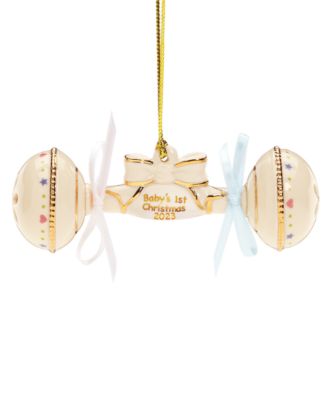 Lenox - 2023 Baby's First Christmas Rattle Ornament